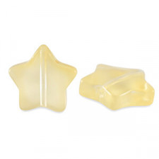 Glass bead 13mm Star - Yellow 